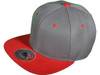 Blank Vintage Snapback Hats dark gray red