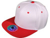 Blank Vintage Snapback Hats white red