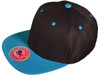 Blank Vintage Snapback Hats black turquoise