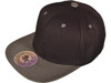 Blank Vintage Snapback Hats black dark gray