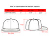 Blank Vintage Snapback Hats measurements 