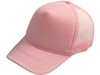 Blank Foam Trucker Hats - BK Caps Foam Front Mid Profile Mesh Back pink