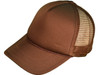 Blank Foam Trucker Hats - BK Caps Foam Front Mid Profile Mesh Back brown