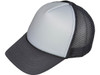 Blank Foam Trucker Hats - BK Caps Foam Front Mid Profile Mesh Back white dark gray two tones