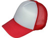 Blank Foam Trucker Hats - BK Caps Foam Front Mid Profile Mesh Back white red two tones