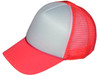 Blank Foam Trucker Hats - BK Caps Foam Front Mid Profile Mesh Back white neon pink two tones