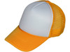 Blank Foam Trucker Hats - BK Caps Foam Front Mid Profile Mesh Back white yellow two tones