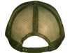 Blank Foam Trucker Hats - BK Caps Foam Front Mid Profile Mesh Back olive green back