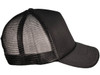 Blank Foam Trucker Hats - BK Caps Foam Front Mid Profile Mesh Back black side