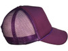 Blank Foam Trucker Hats - BK Caps Foam Front Mid Profile Mesh Back purple side