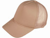 Blank Foam Trucker Hats - BK Caps Foam Front Mid Profile Mesh Back khaki