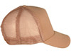 Blank Foam Trucker Hats - BK Caps Foam Front Mid Profile Mesh Back khaki side