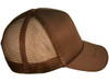 Blank Foam Trucker Hats - BK Caps Foam Front Mid Profile Mesh Back brown side