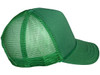 Blank Foam Trucker Hats - BK Caps Foam Front Mid Profile Mesh Back kelly green 