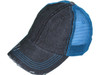 Vintage Distressed Trucker Hats black neon blue