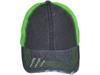 Vintage Distressed Trucker Hats black neon green front