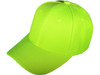 Blank Structured Baseball Hats neon yellow