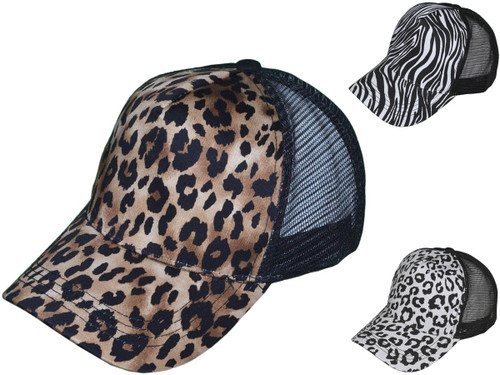 leopard print ball cap