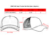 Dozen Pack Foam Front Trucker Hats - BK Caps Mid Profile Polyester Mesh Back measurements