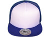 5 Panel Foam Front Trucker Mesh Back Hats BK Caps 2 Tone Flat Bill Polyester White royal front