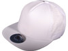 5 Panel Foam Front Trucker Mesh Back Hats BK Caps 2 Tone Flat Bill Polyester White 