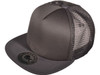 5 Panel Foam Front Trucker Mesh Back Hats BK Caps 2 Tone Flat Bill Polyester dark gray charcoal