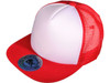 5 Panel Foam Front Trucker Mesh Back Hats BK Caps 2 Tone Flat Bill Polyester white red 