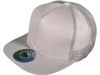 Flat Bill Trucker Hats - 5 Panel SnapBack Mesh 2 Tone BK Caps light gray