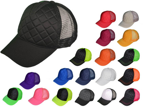 Blank pink mesh trucker cap wholesale