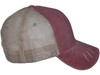 Vintage Mesh Trucker Hats Structured Pigment-Dyed Cotton burgundy khaki side