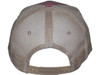 Vintage Mesh Trucker Hats Structured Pigment-Dyed Cotton burgundy khaki back