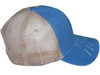 Vintage Mesh Trucker Hats Structured Pigment-Dyed Cotton blue khaki side