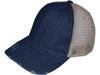 Vintage Mesh Trucker Hats Structured Pigment-Dyed Cotton denim blue khaki 