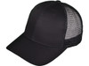 Blank Structured Cotton Mesh Trucker Hats black