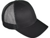 Blank Structured Cotton Mesh Trucker Hats black side