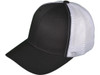 Blank Structured Cotton Mesh Trucker Hats black white