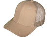 Blank Structured Cotton Mesh Trucker Hats khaki 