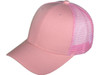 Blank Structured Cotton Mesh Trucker Hats pink