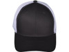 Blank Structured Cotton Mesh Trucker Hats black white front