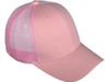 Blank Structured Cotton Mesh Trucker Hats pink side