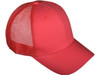 Blank Structured Cotton Mesh Trucker Hats red side