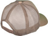 Blank Structured Cotton Mesh Trucker Hats khaki back side