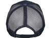 Blank Structured Cotton Mesh Trucker Hats navy blue back