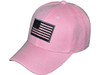 Patriotic Embroidered Flag Baseball Hats US flag pink 