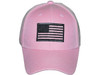 Patriotic Embroidered Flag Baseball Hats US flag pink front