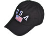 Patriotic Embroidered Dad Hats black with US Flag 