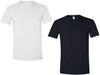 T‑Shirts Gildan 4.5 oz Soft Style Cotton G64000 white black