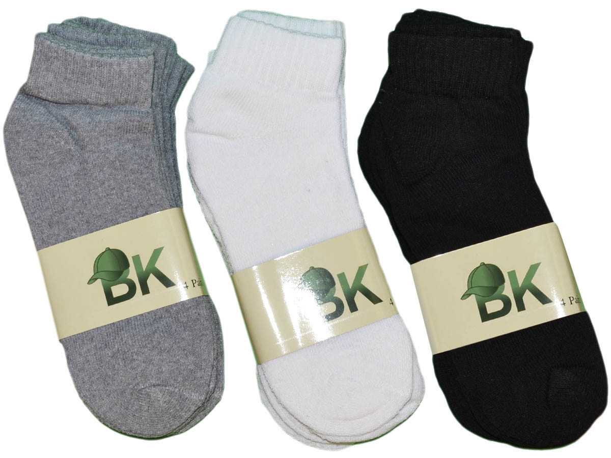 ''12 PCS Pack - Stockings Plain/Blank Knit Wholesale Men's Low Cut SOCKS (Assorted Colors, Size 9-12)