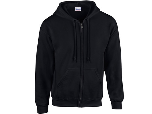 18600 Gildan® Heavy Blend™ Adult Full Zip Hooded Sweatshirt Hoodie Black