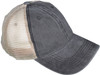 Pigment-Dyed Cotton Mesh Trucker Hats Black/Khaki side